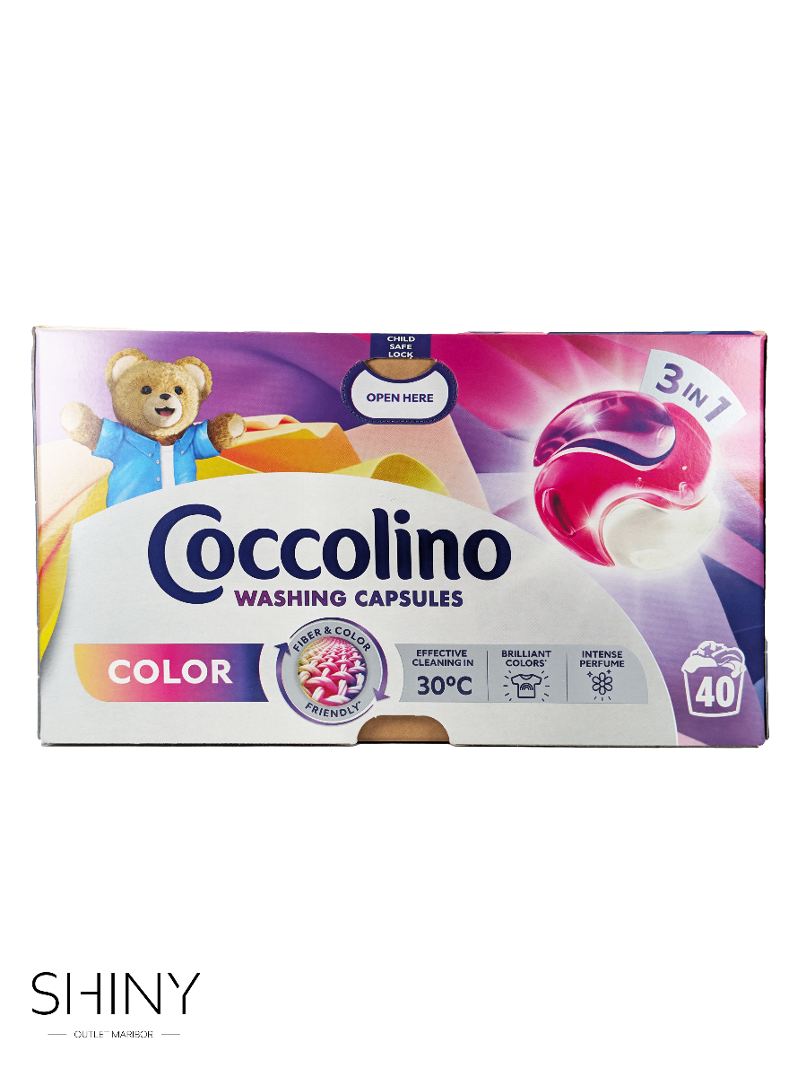 Coccolino kapsule za barvno perilo očistijo in zmehčajo vaša oblačila. Več izdelkov na shiny-outlet.si