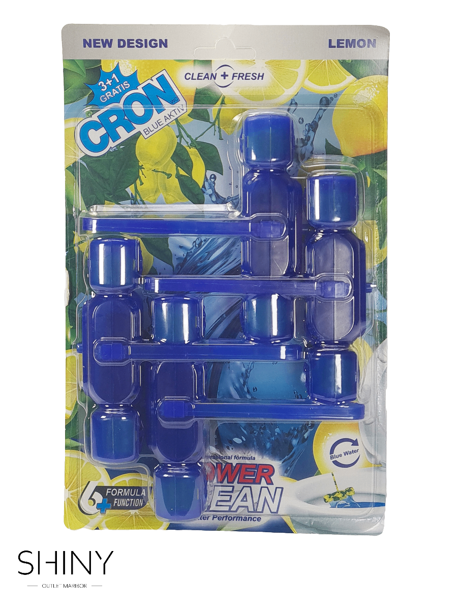 Cron dišavna obešanka čisti, odišavi in osveži WC ob vsakem splakovanju. Na voljo v Megapack pakiranju (4 kos).