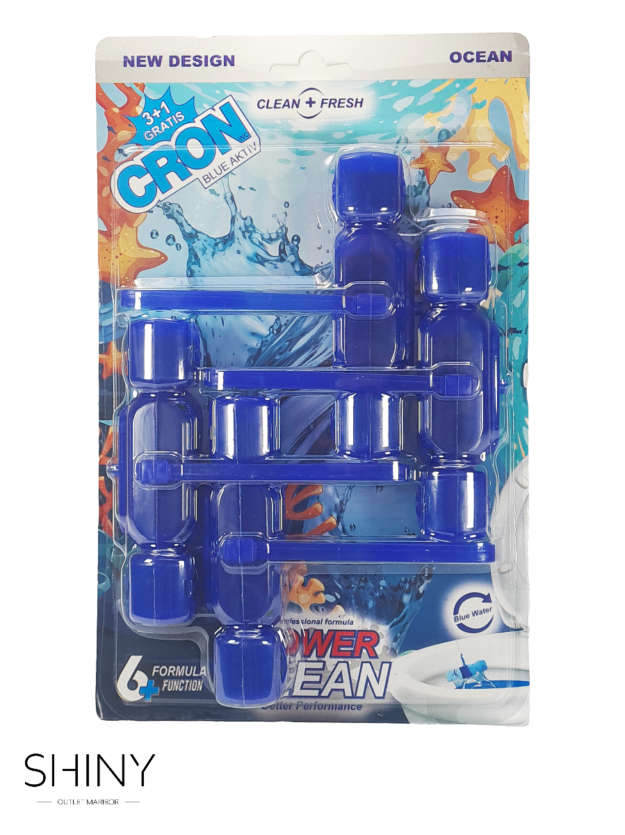 Cron dišavna obešanka čisti, odišavi in osveži WC ob vsakem splakovanju. Na voljo v Megapack pakiranju (4 kos).