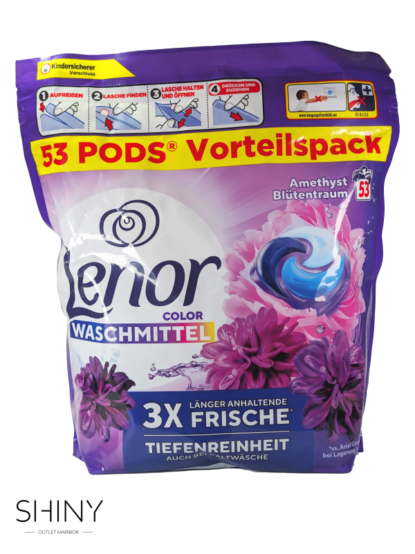 Lenor kapsule za barvno perilo očistijo in zmehčajo vaša oblačila. Več izdelkov na shiny-outlet.si