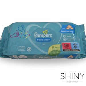 Pampers vlažilni robčki Fresh and Clean, z rastlinskimi izvlečki. Dermatološko testirani, brez vsebnosti alkoholov. Najugodnejša nega doslej, na shiny-outlet.si