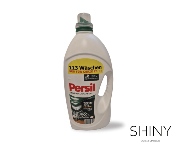 Persil tekoči detergent Universal, primeren za pranje različnega tekstila na temperaturi od 20ºC - 60ºC. Večja količina, ugodneje na shiny-outlet.si