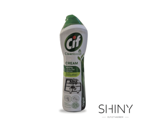 Cif čistilo kremaste teksture iz 100 % naravnih sestavin. Odličen pri čiščenju štedilnika, pip in aparatov. Najugodnejši nakup na shiny-outlet.si