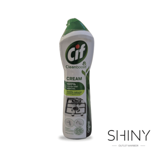 Cif čistilo kremaste teksture iz 100 % naravnih sestavin. Odličen pri čiščenju štedilnika, pip in aparatov. Najugodnejši nakup na shiny-outlet.si