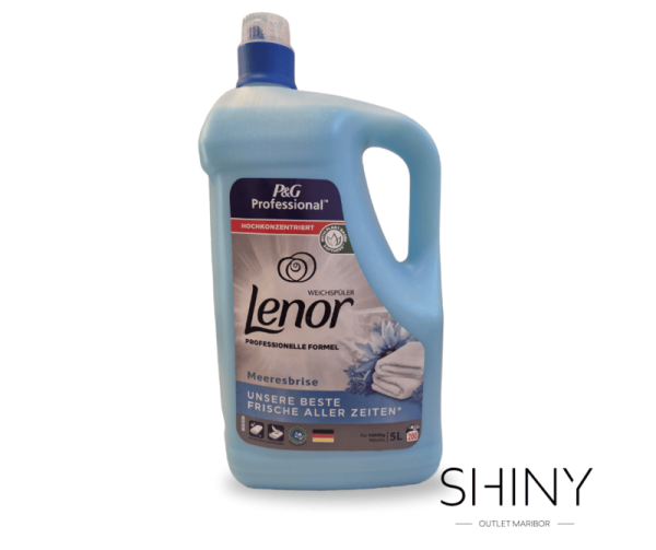 Lenor mehčalec - profesionalna formula iz naravnih izvlečkov. Osvežitev z vonjem oceana. Na voljo v veliki količini, najugodneje doslej na shiny-outlet.si
