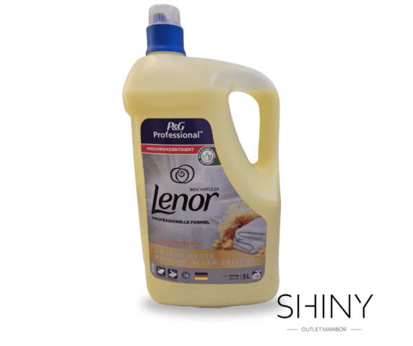 Lenor mehčalec z nežnim vonjem poletja. Profesionalna formula iz naravnih izvlečkov, ki zadostuje kar za 200 pranj. Najugodnejša izbira na shiny-outlet.si