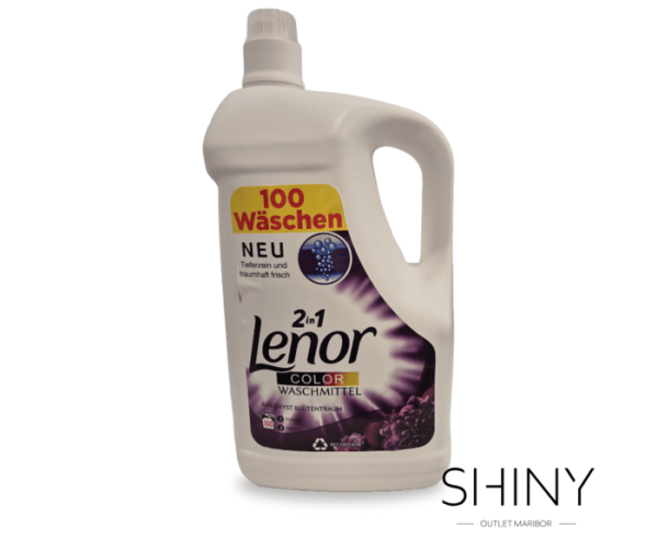 Lenor mehčalec in detergent za barvasto perilo. MEGA KOLIČINA za 100 PRANJ barvastega perila za čisto in sveže perilo. 2 v 1, najceneje na shiny-outlet.si