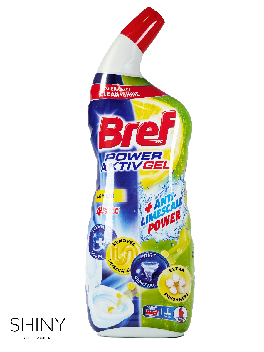 Bref WC čistila in obešanke odstranjujejo vodni kamen ter osvežijo stranišče z intenzivnim vonjem. Več na shiny-outlet.si
