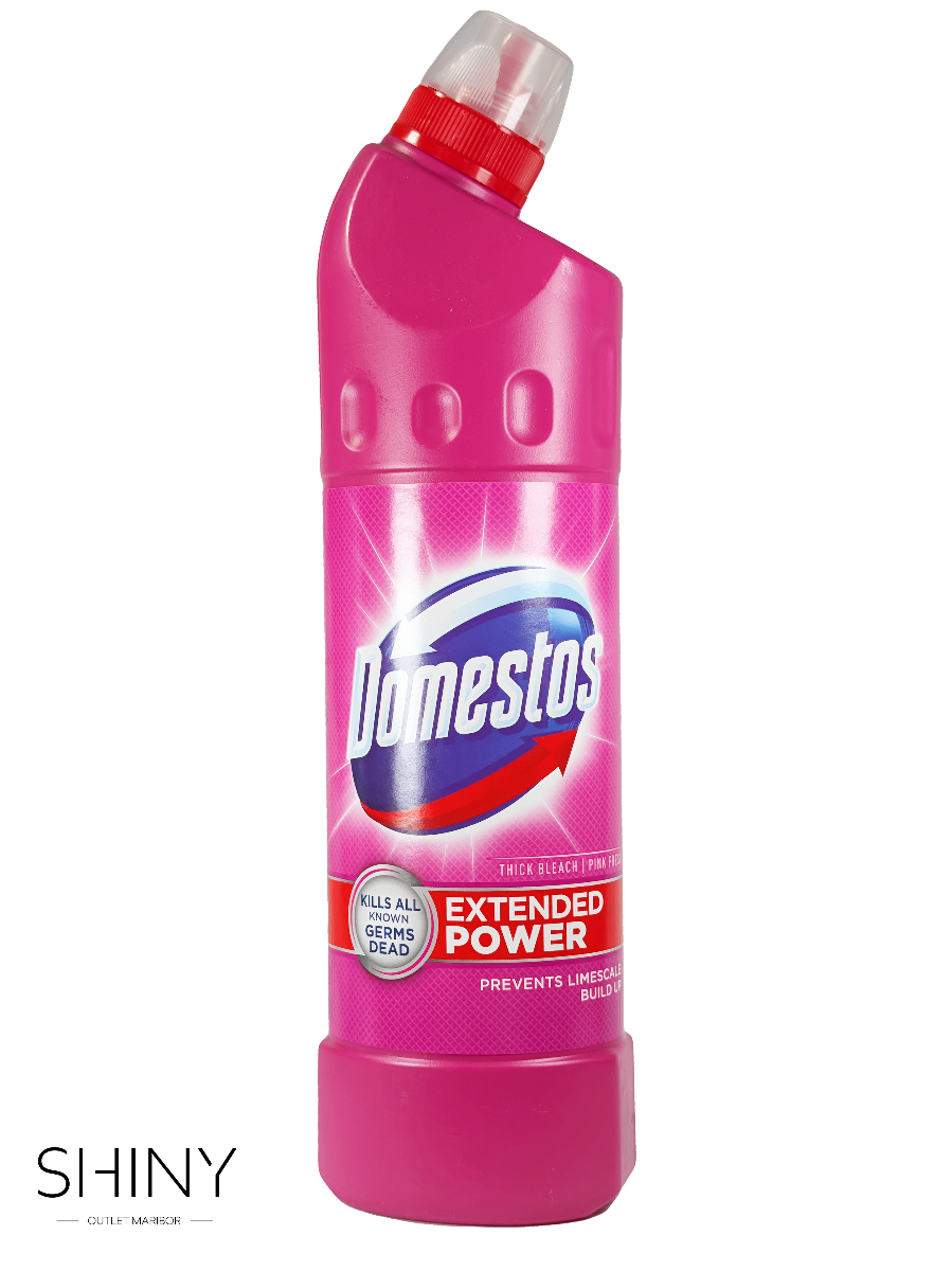 Domestos učinkovito čisti, razkužuje in uničuje 99,9 % bakterij za brezhibno higieno doma. Več na shiny-outlet.si