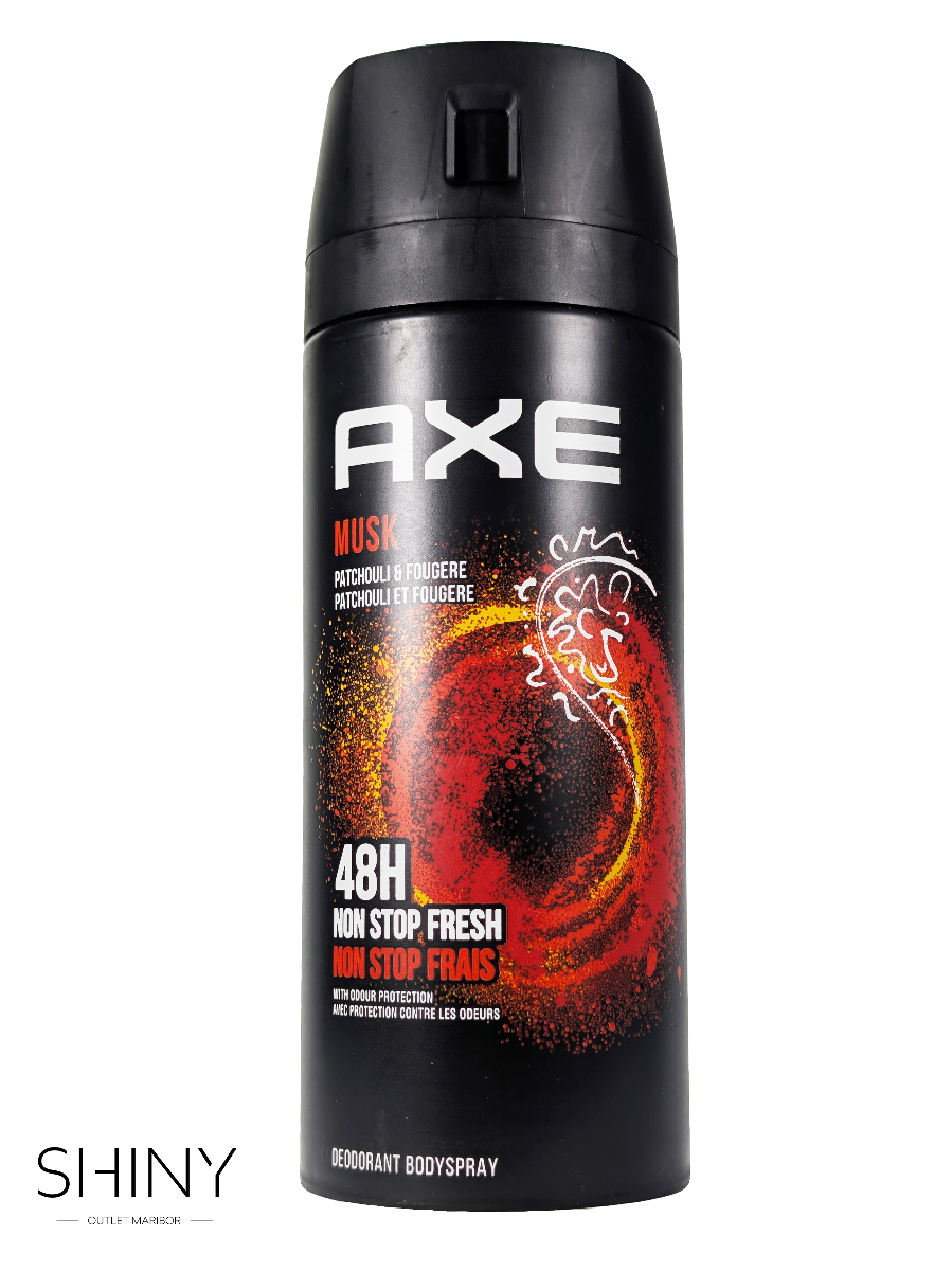 Najugodnejša ponudla Axe izdelkov samo na shiny-outlet.si. Geli za tuširanje, deodoranti v spreju in deodoranti v stiku, vse za moško nego.