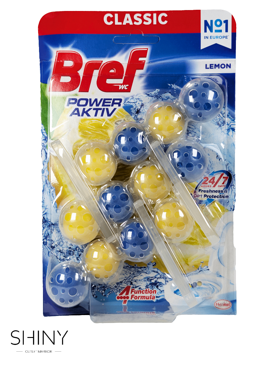 Bref dišavna obešanka čisti, odišavi in osveži WC ob vsakem splakovanju. Na voljo v Megapack Premium pakiranju (3 kos).