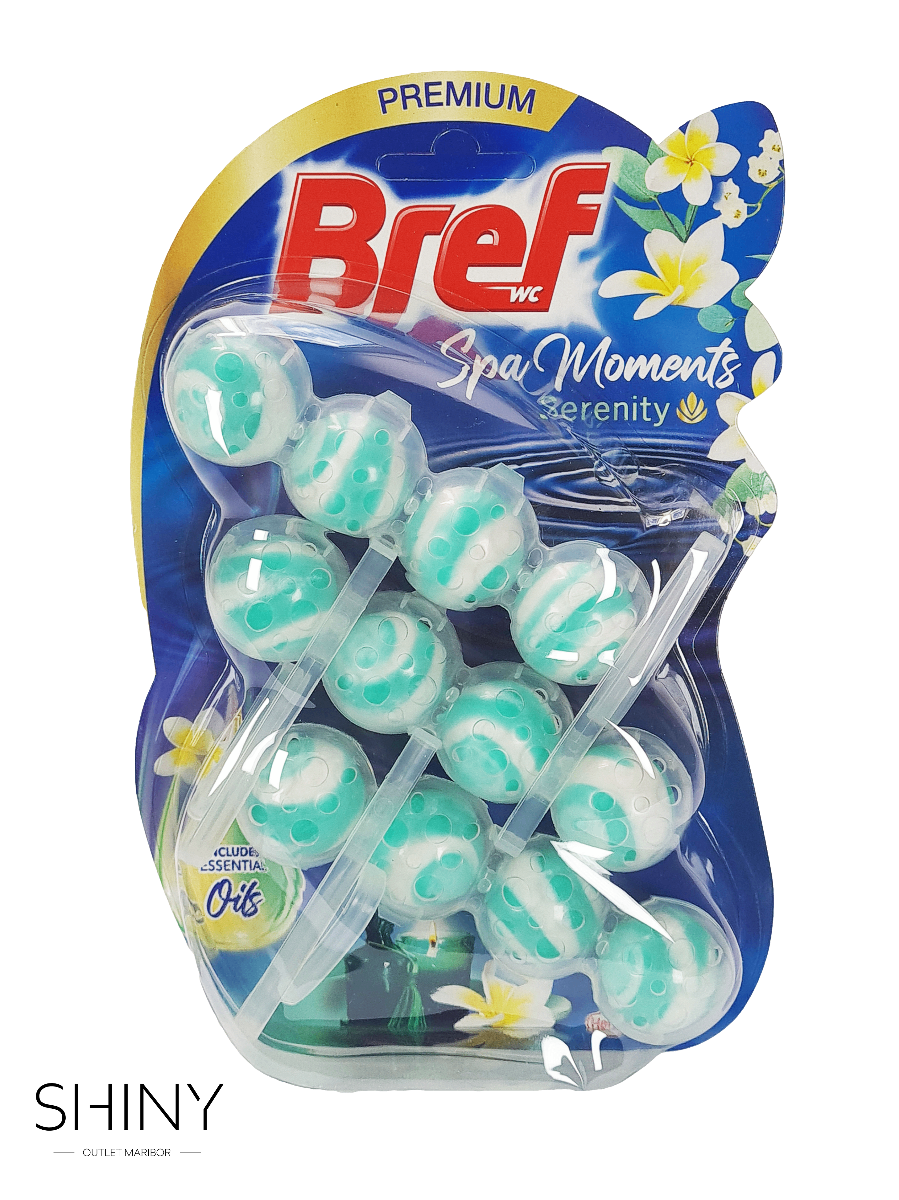Bref dišavna obešanka čisti, odišavi in osveži WC ob vsakem splakovanju. Na voljo v Megapack Premium pakiranju (3 kos).
