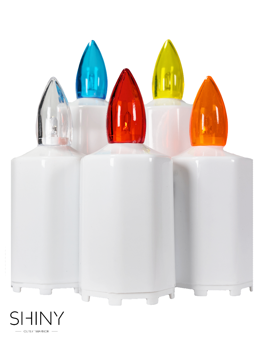 Dolgotrajna elektronska sveča na baterije s toplim sijem in časom delovanja do 88 dni. Varna, vremensko odporna in primerna za pokopališča.