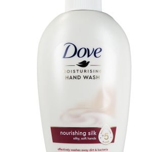 Dove tekoče milo nežno očisti in vlaži roke, ne da bi izsušilo kožo. Primerno za vsakodnevno uporabo in vse tipe kože.