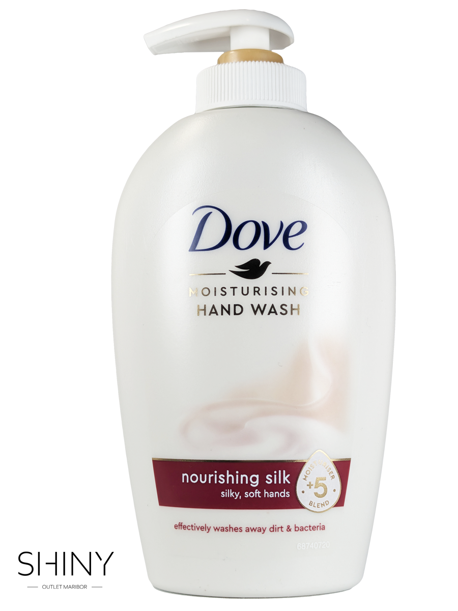 Dove tekoče milo nežno očisti in vlaži roke, ne da bi izsušilo kožo. Primerno za vsakodnevno uporabo in vse tipe kože.