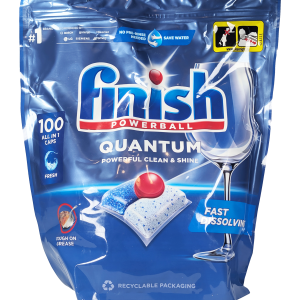 Finish zagotavlja popolno čistočo in sijaj posode po vsakem pranju – več Finish izdelkov na shiny-outlet.si