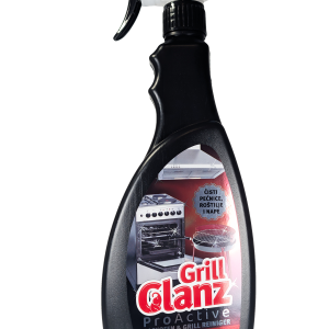 Glanz Grill – čistilo za pečice, nape, žare in štedilnike. Tekoče čistilo za odstranjevanje maščob, čiščenje pečic, žarov, nap in štedilnikov.
