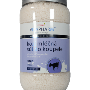 Kopalna sol Vivapharm Vivaco z izvlečkom kozjega mleka 1200 g mehča in neguje kožo, sprošča telo ter nudi razkošno nego po napornem dnevu.