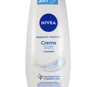 Nežen Nivea gel za tuširanje očisti kožo, jo osveži in navlaži. Bogata kremasta formula z nežnim vonjem nudi sproščujoč občutek nege pri vsakem tuširanju.