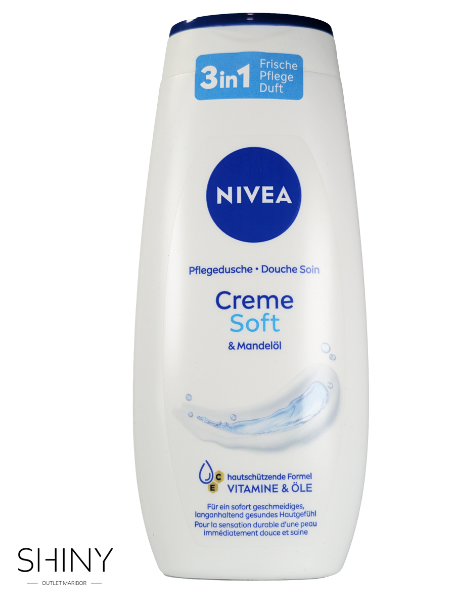 Nežen Nivea gel za tuširanje očisti kožo, jo osveži in navlaži. Bogata kremasta formula z nežnim vonjem nudi sproščujoč občutek nege pri vsakem tuširanju.