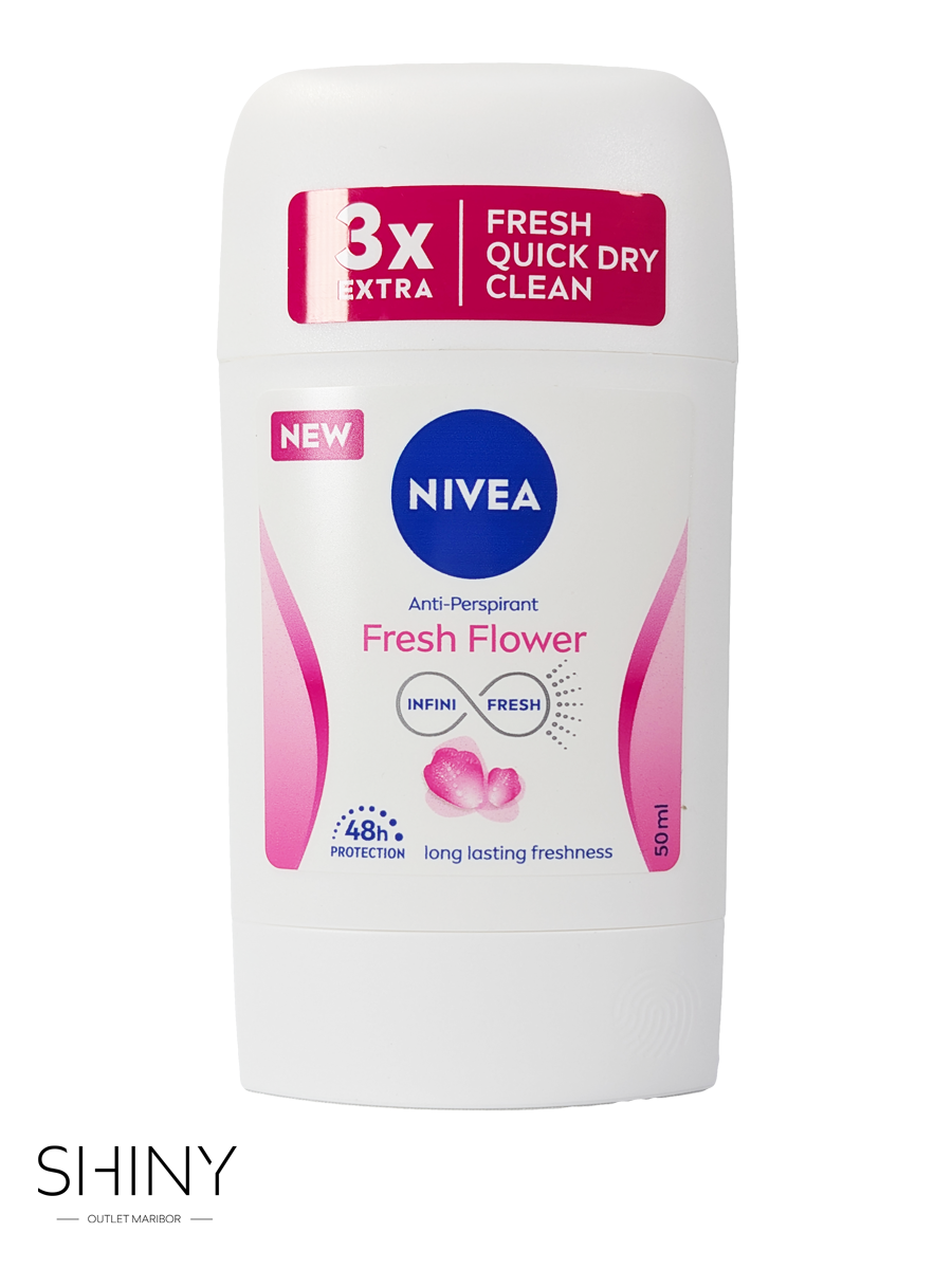 Nivea deodorant v sticku. 48-urna zaščita pred potenjem in neprijetnim vonjem. Svežina in nega kože skozi ves dan. Dermatološko preizkušen.