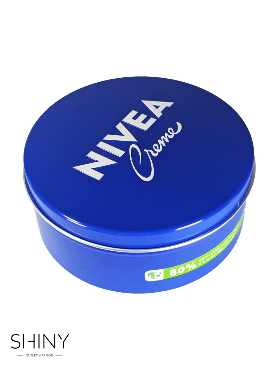 Nivea krema za obraz, roke in telo. Univerzalna različica, z ohranjeno sestavo vse od nastanka. Priljubljena in ugodna izbira na shiny-outlet.si