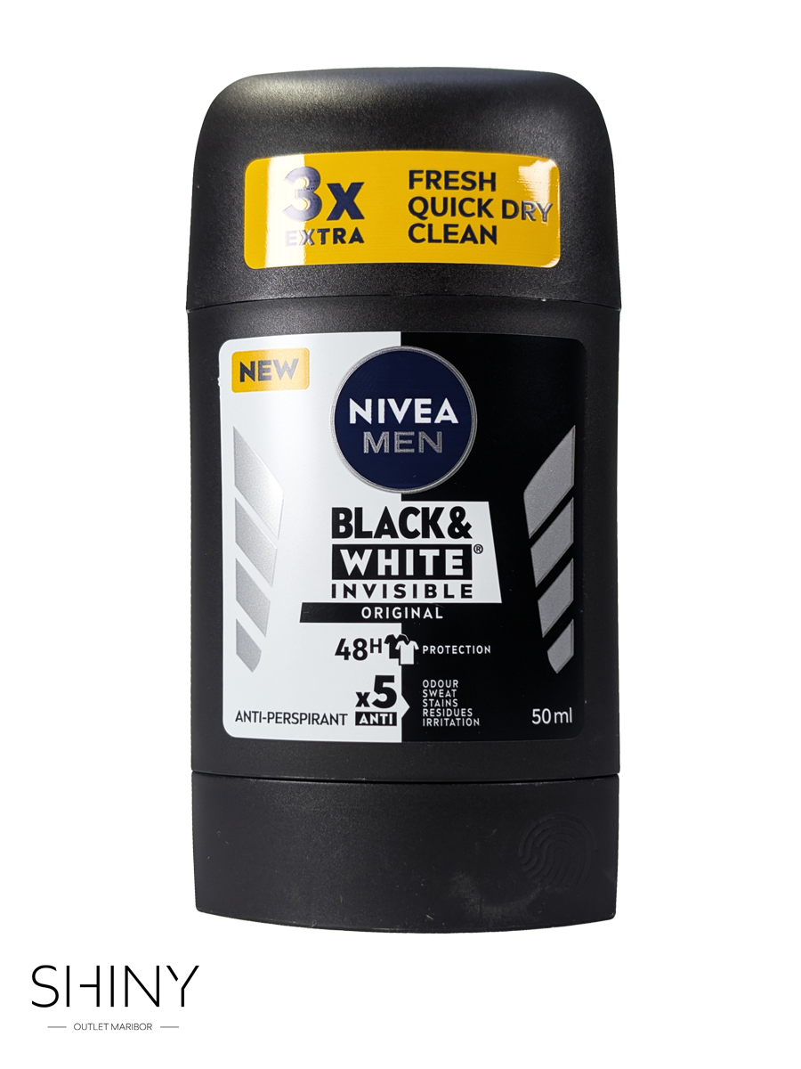 Nivea deodorant v sticku. 48-urna zaščita pred potenjem in neprijetnim vonjem. Svežina in nega kože skozi ves dan. Dermatološko preizkušen.