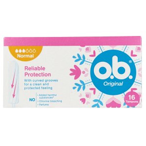 OB tamponi Normal 16 kosov – zanesljiva zaščita in udobje med menstruacijo, enostavna uporaba in dolgotrajna svežina.