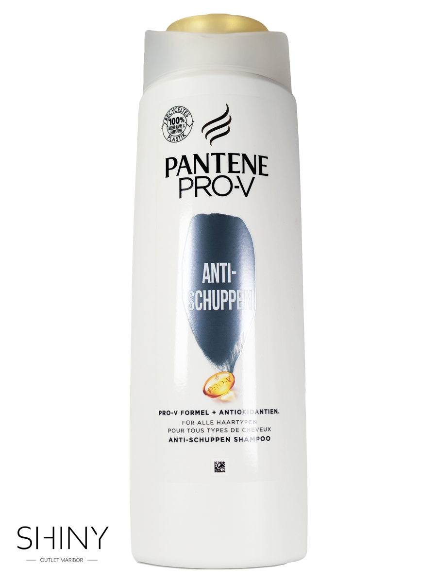 Pantene Anti Dandruff šampon – proti prhljaju za vse tipe las. Pomirja lasišče in pušča lase čiste, mehke ter sveže.