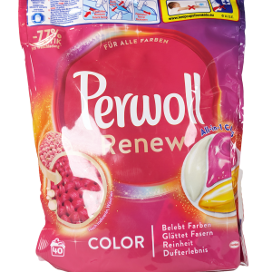 Perwoll Color Kapsule za enostavno pranje barvnih oblačil z zaščito barv in vlaknin, za svežino in živahne tone vsakič.