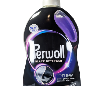Perwoll Black Detergent za nežno in učinkovito pranje temnih oblačil, ohranja barve in teksturo, zagotavlja dolgotrajno črnino.