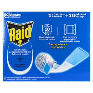 Raid lističi proti komarjem zagotavljajo varno in učinkovito zaščito ponoči. En listič deluje več ur ter odganja komarje z nežnim, nevpadljivim vonjem.