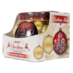 Božična dišeča sveča v kozarcu – toplo, praznično vzdušje in prijeten vonj za popestritev zimskih večerov.