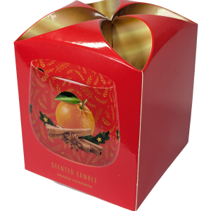 Božična dišeča sveča v kozarcu – toplo, praznično vzdušje in prijeten vonj za popestritev zimskih večerov.