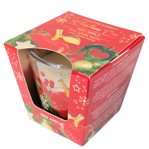 Božična dišeča sveča v kozarcu – toplo, praznično vzdušje in prijeten vonj za popestritev zimskih večerov.