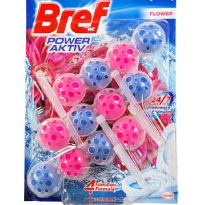 Bref dišavna obešanka čisti, odišavi in osveži WC ob vsakem splakovanju. Na voljo v Megapack Premium pakiranju (3 kos).
