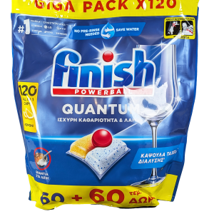 Finish zagotavlja popolno čistočo in sijaj posode po vsakem pranju – več Finish izdelkov na shiny-outlet.si